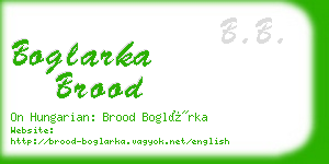 boglarka brood business card